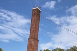Chimney falling at Rockland Homes for Heroes development site