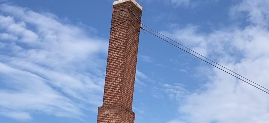 Chimney falling at Rockland Homes for Heroes development site